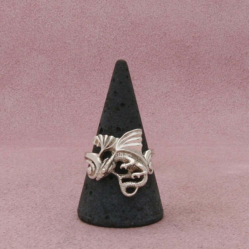 ⚡clearance⚡ sterling silver mens flying dragon ring size 10